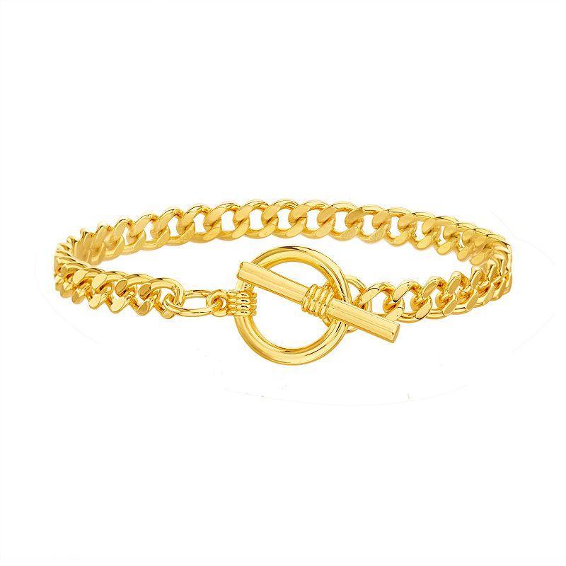 Paige Harper 14k Gold Plated Curb Chain Bracelet, Womens Multicolor Product Image