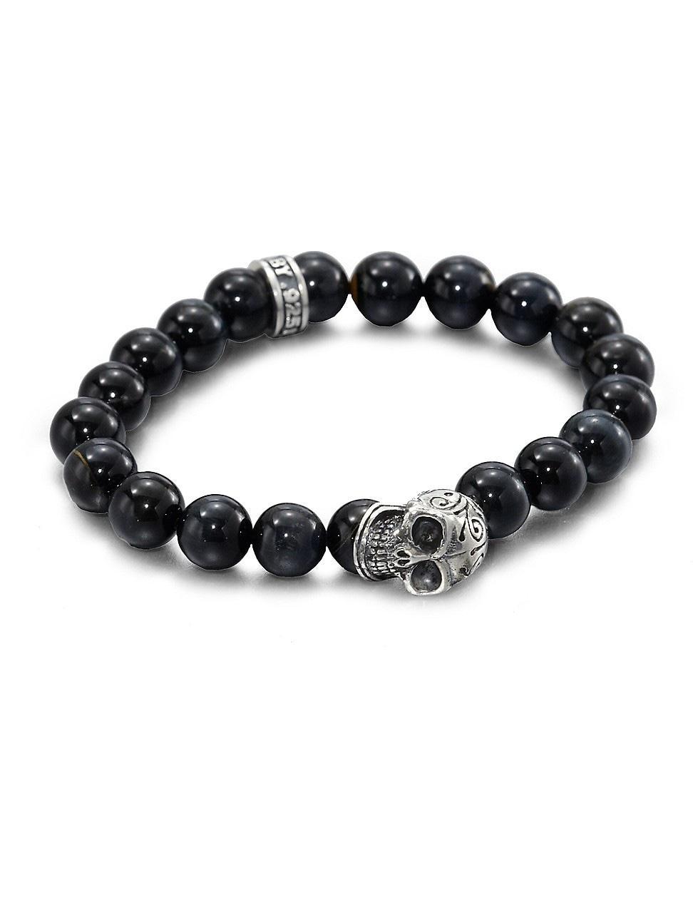 Mens Tigers Eye Beaded Bracelet Product Image