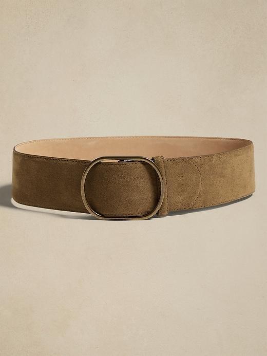 Wide Vegan Suede Belt Product Image