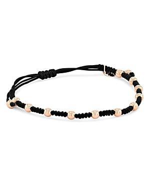 Alberto Milani Mens 18K Rose Gold Beaded Woven Bracelet Product Image