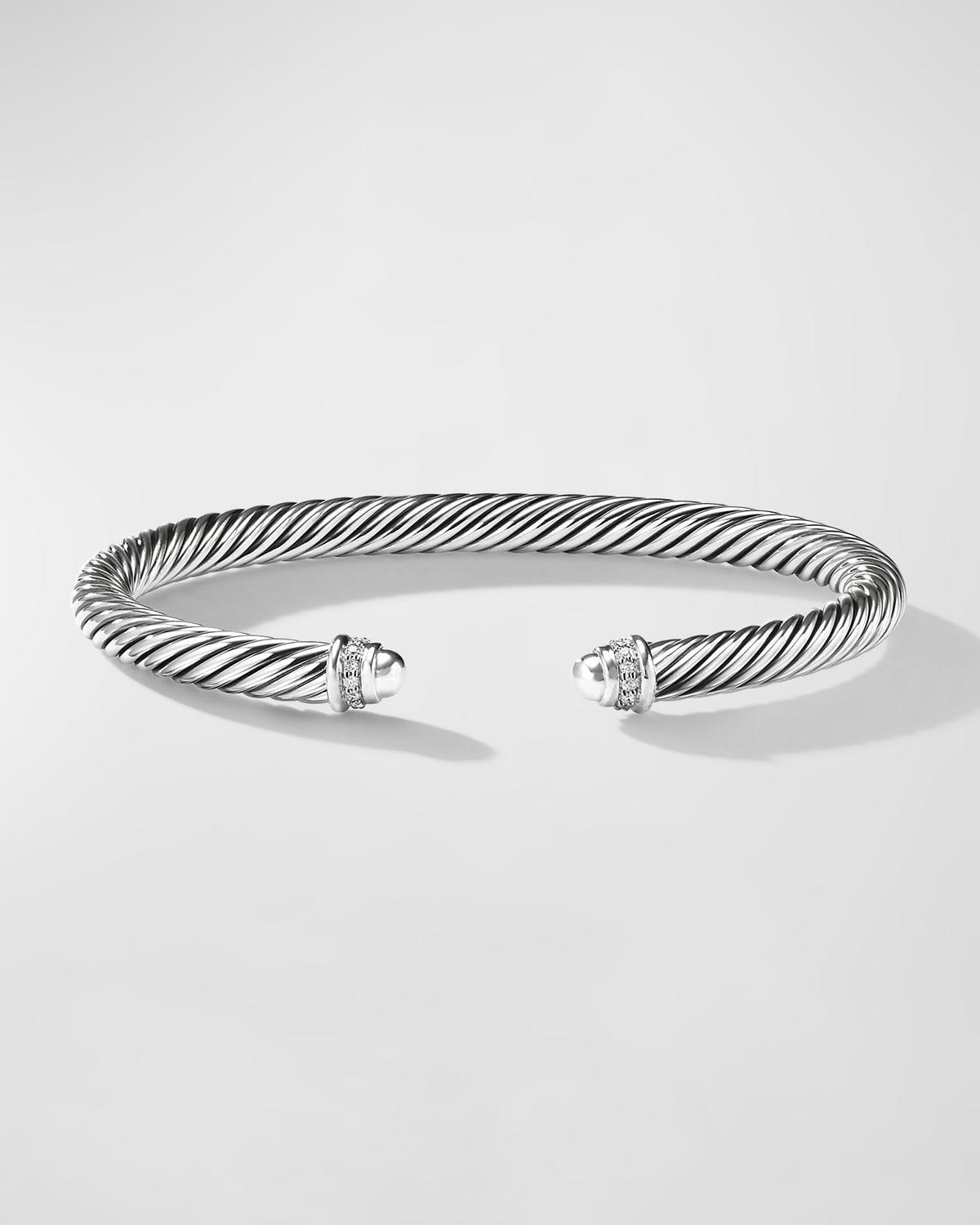 Womens Cable Classics Bracelet with Pav Diamonds Product Image