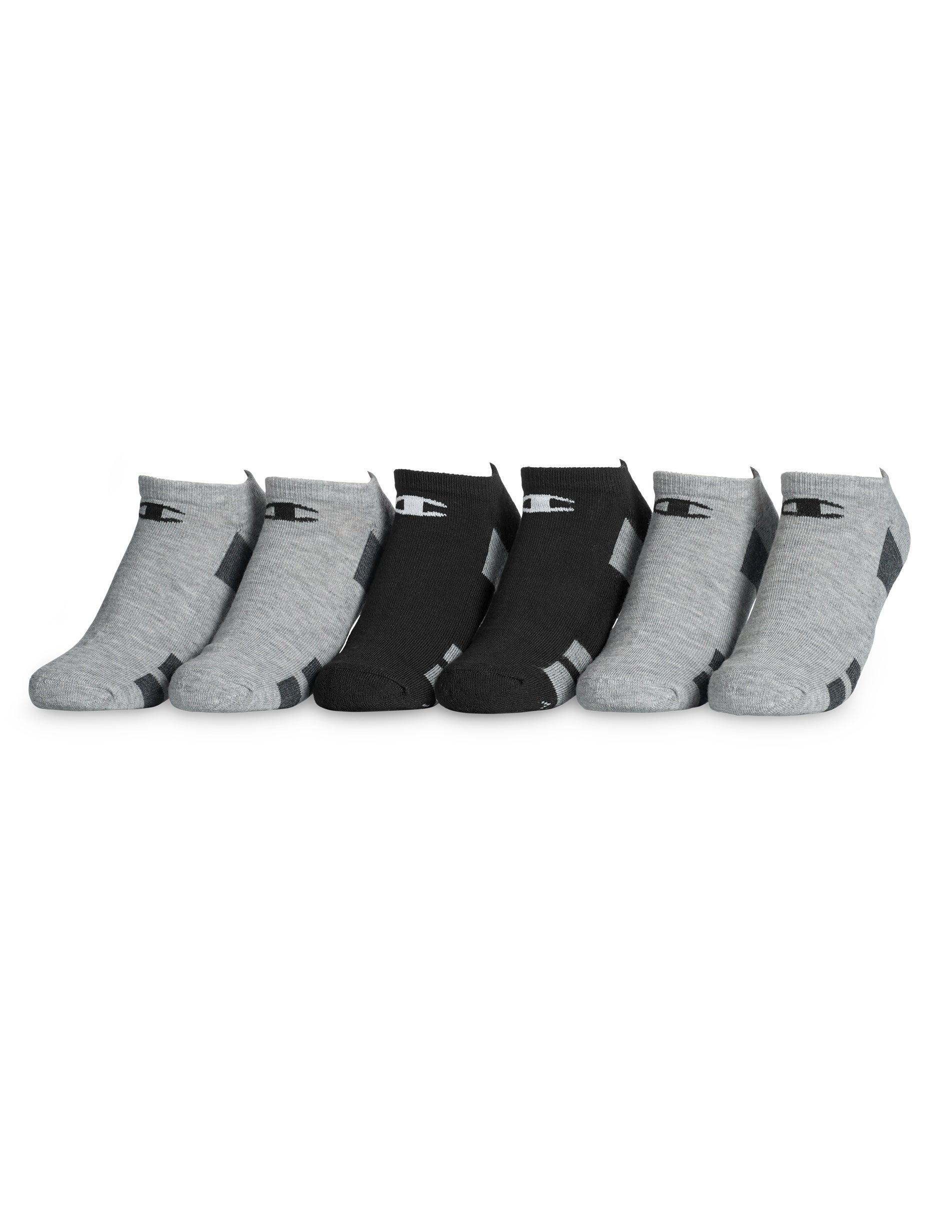 Champion Womens Performance No-Show Socks, 6-pairs Grey Assorted 5-9 Product Image