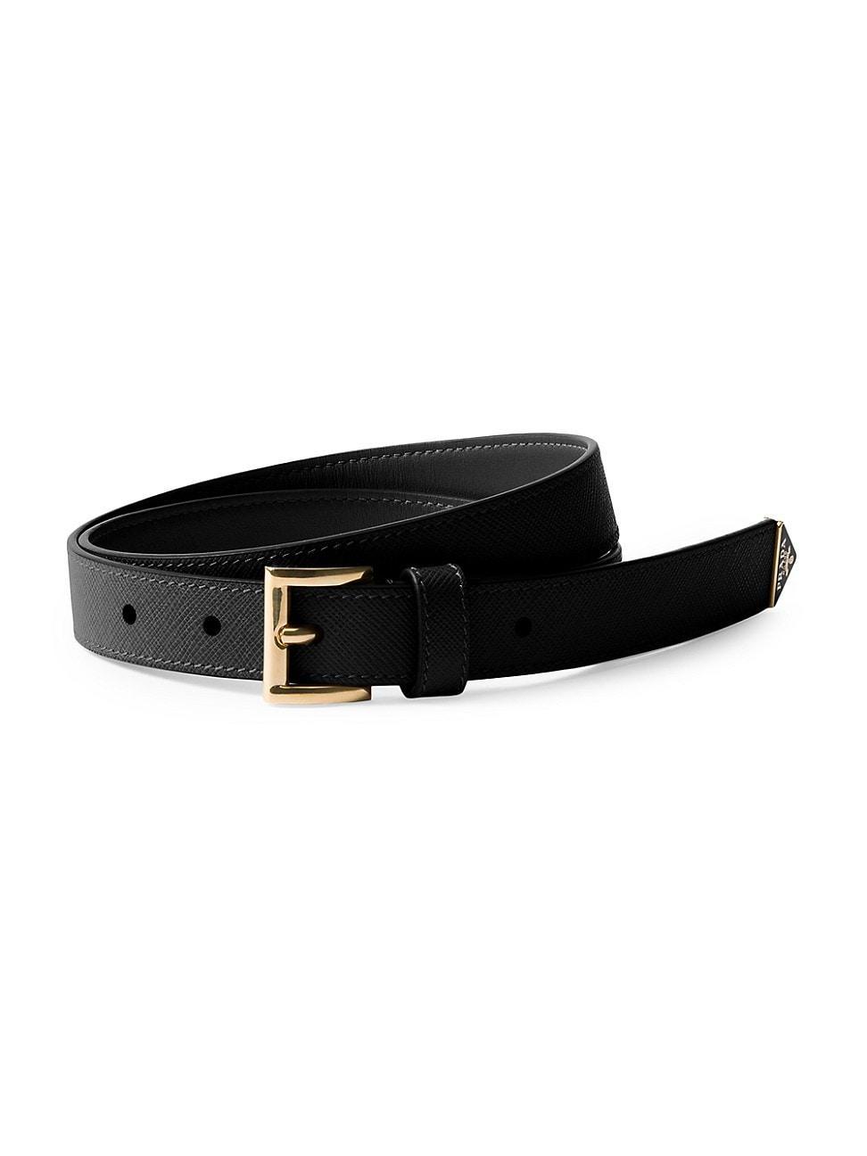 Womens Saffiano Leather Belt Product Image