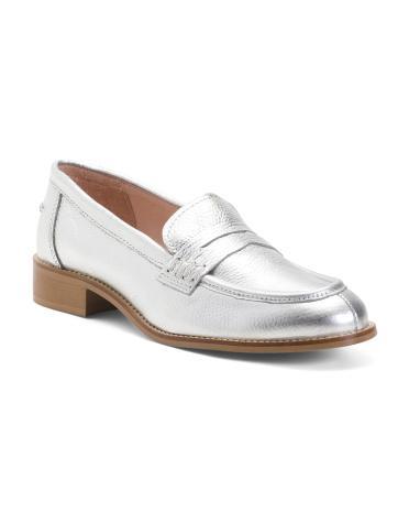 Leather Penny Loafers for Women Product Image