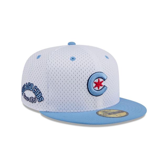 Chicago Cubs Throwback Mesh 59FIFTY Fitted Hat Male Product Image