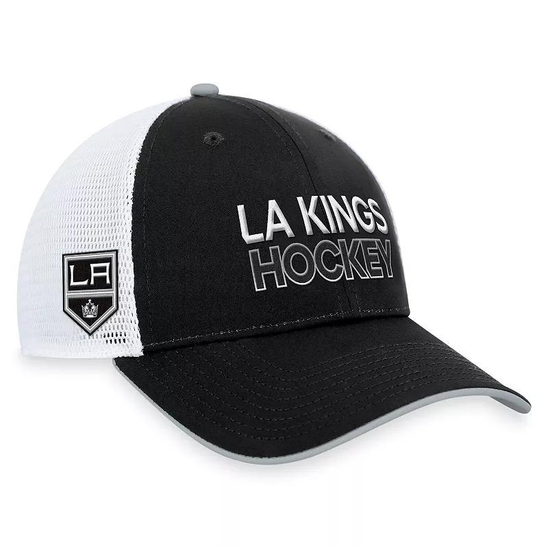 Mens Fanatics Black Los Angeles Kings Authentic Pro Rink Trucker Adjustable Hat Product Image