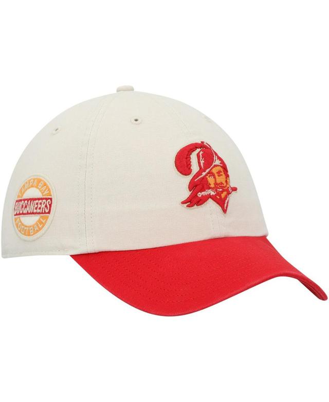 Mens 47 Cream/Red Tampa Bay Buccaneers Sidestep Clean Up Adjustable Hat Product Image