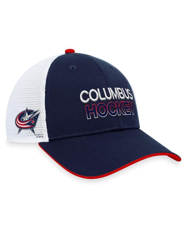 Mens Fanatics Branded Columbus Blue Jackets Authentic Pro Rink Trucker Adjustable Hat Product Image