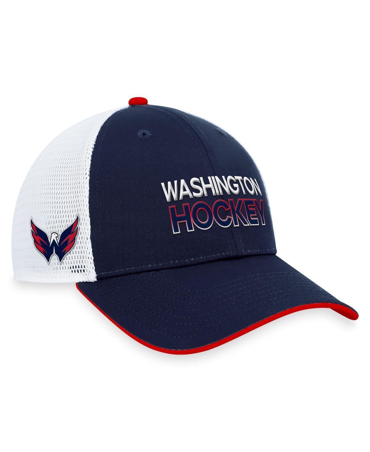 Mens Fanatics Navy Washington Capitals Authentic Pro Rink Trucker Adjustable Hat Product Image