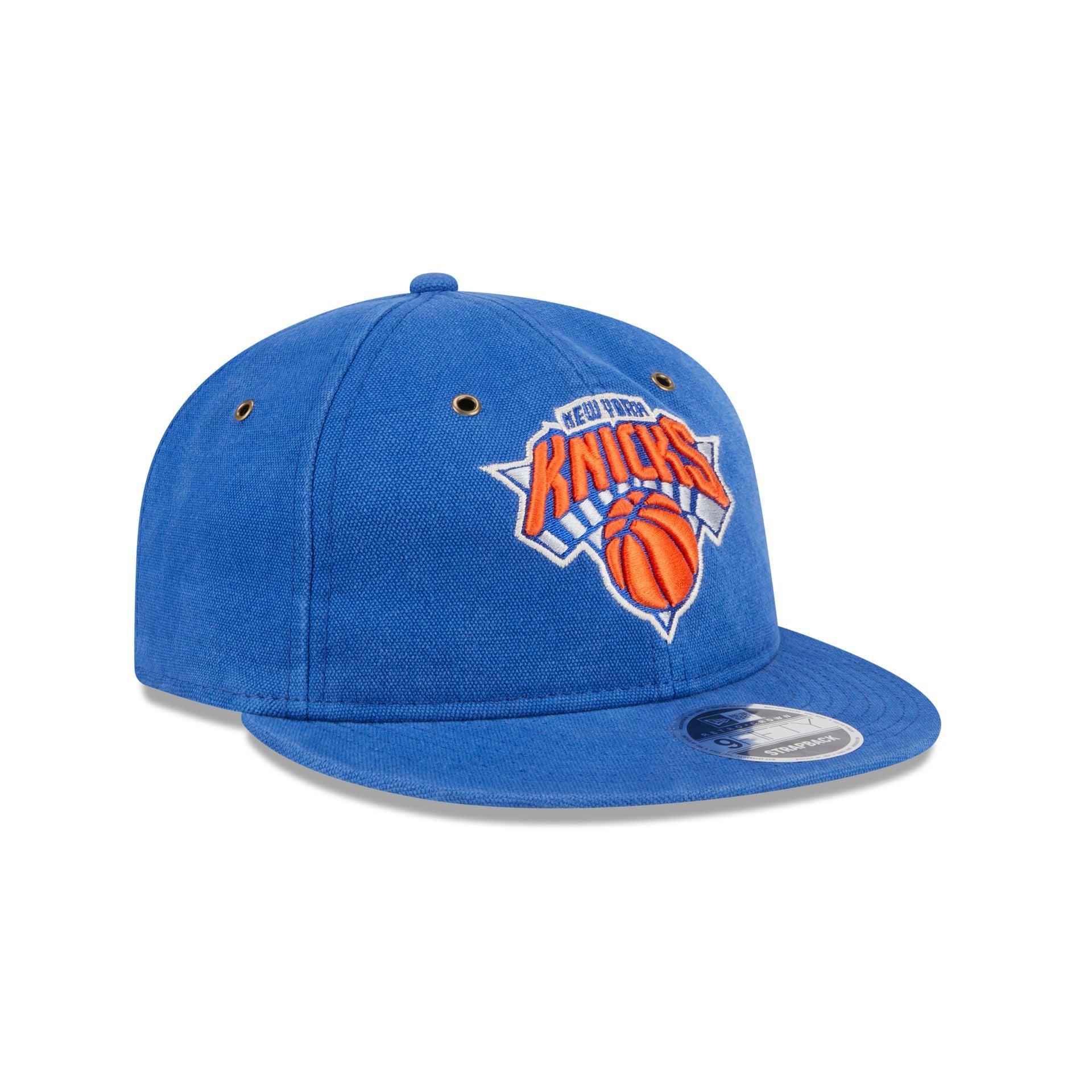 New York Knicks Cotton Canvas Retro Crown 9FIFTY Adjustable Hat Male Product Image