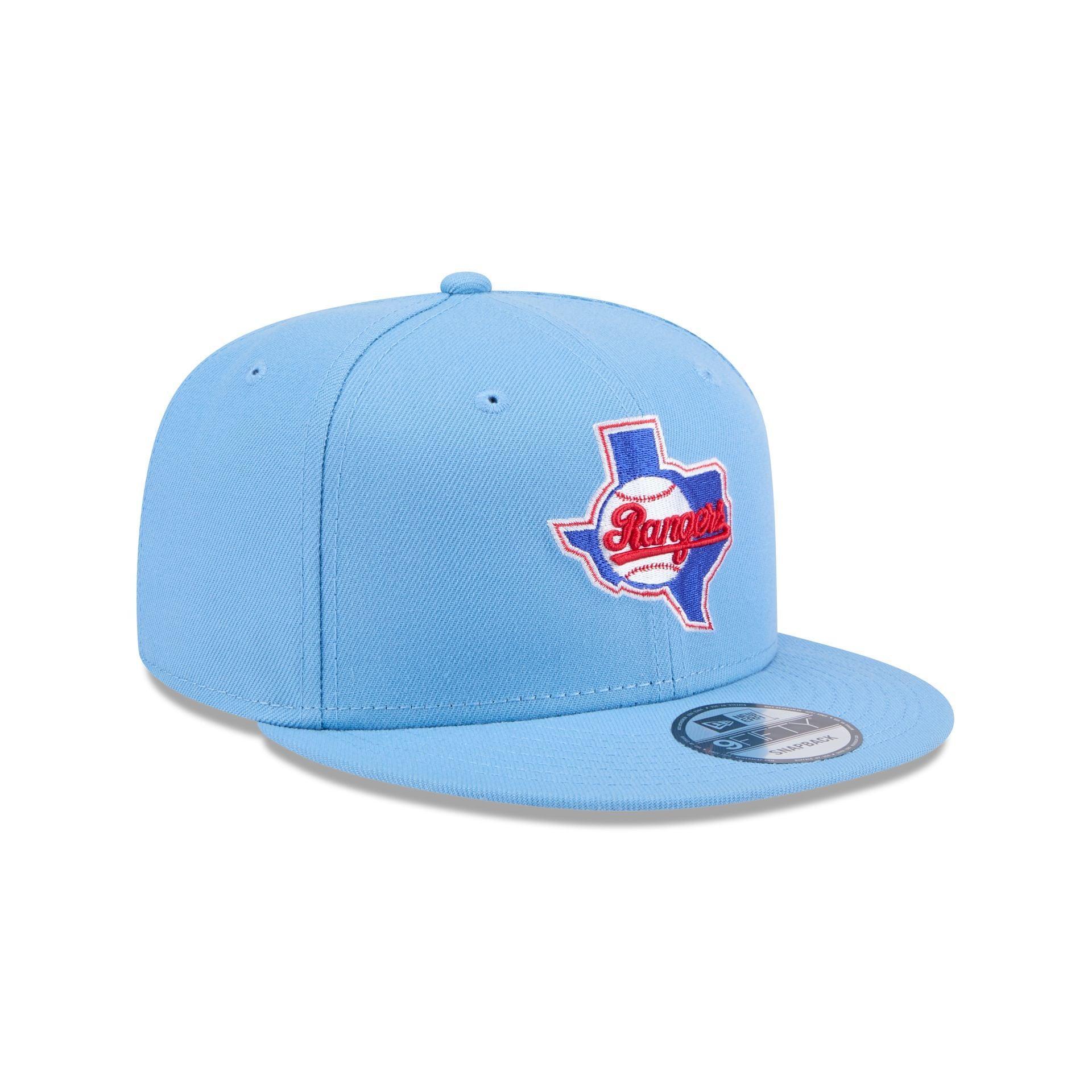 Texas Rangers Sky Blue 9FIFTY Snapback Hat Male Product Image