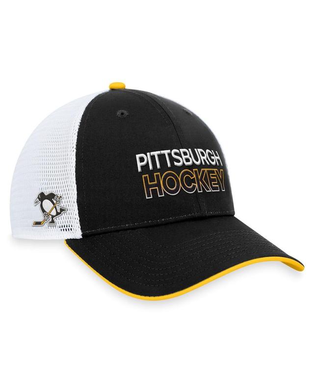 Mens Fanatics Black Pittsburgh Penguins Authentic Pro Alternate Jersey Trucker Adjustable Hat Product Image