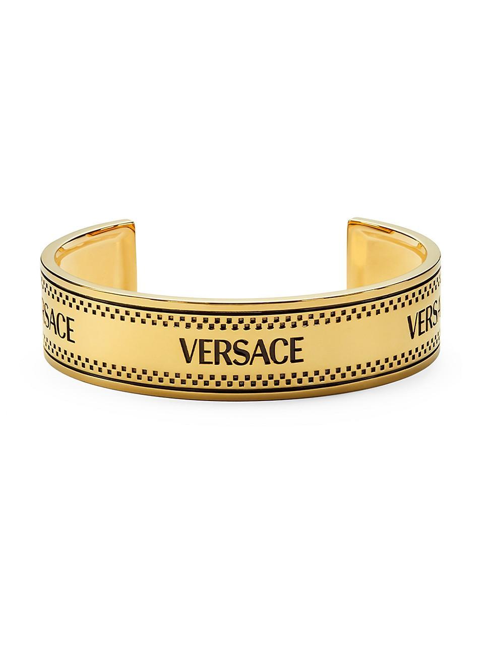 Womens Logo Goldtone Bracelet Cuff Product Image