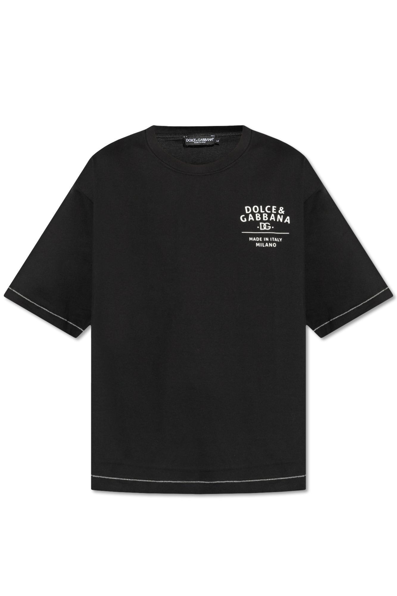 Logo-print Cotton T-shirt In Nero Product Image