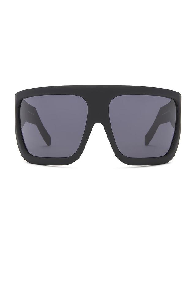 Rick Owens Davis Sunglasses in Black Product Image