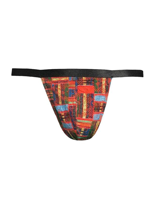 Mens Never Say Never Print Italian Thong Product Image