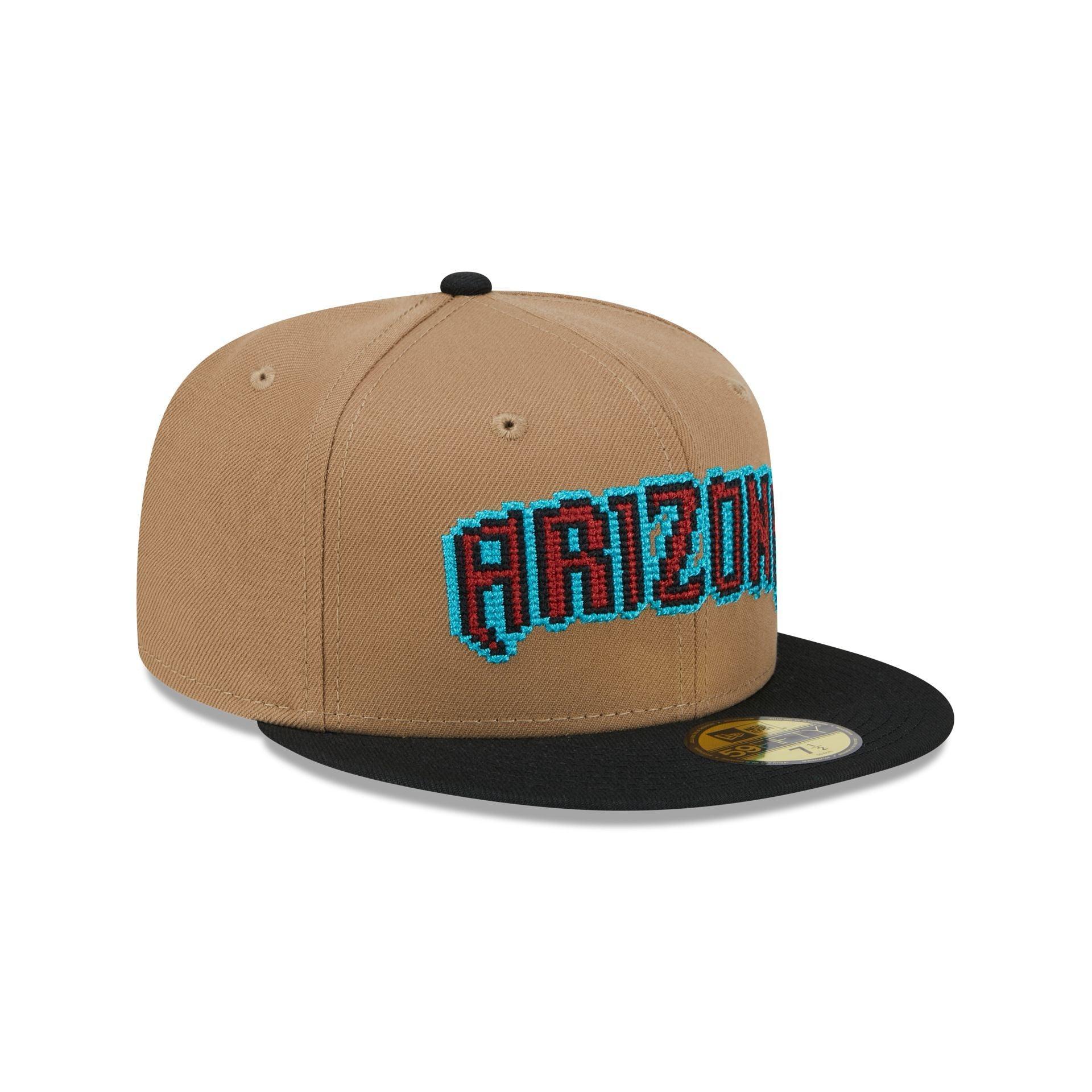 Arizona Diamondbacks Classic 8-Bit Wordmark 59FIFTY Fitted Hat Male Product Image