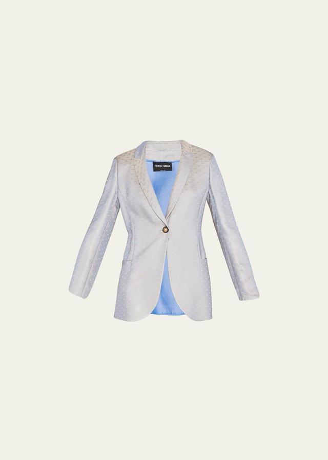 Womens Striped Single-Button Jacket Product Image