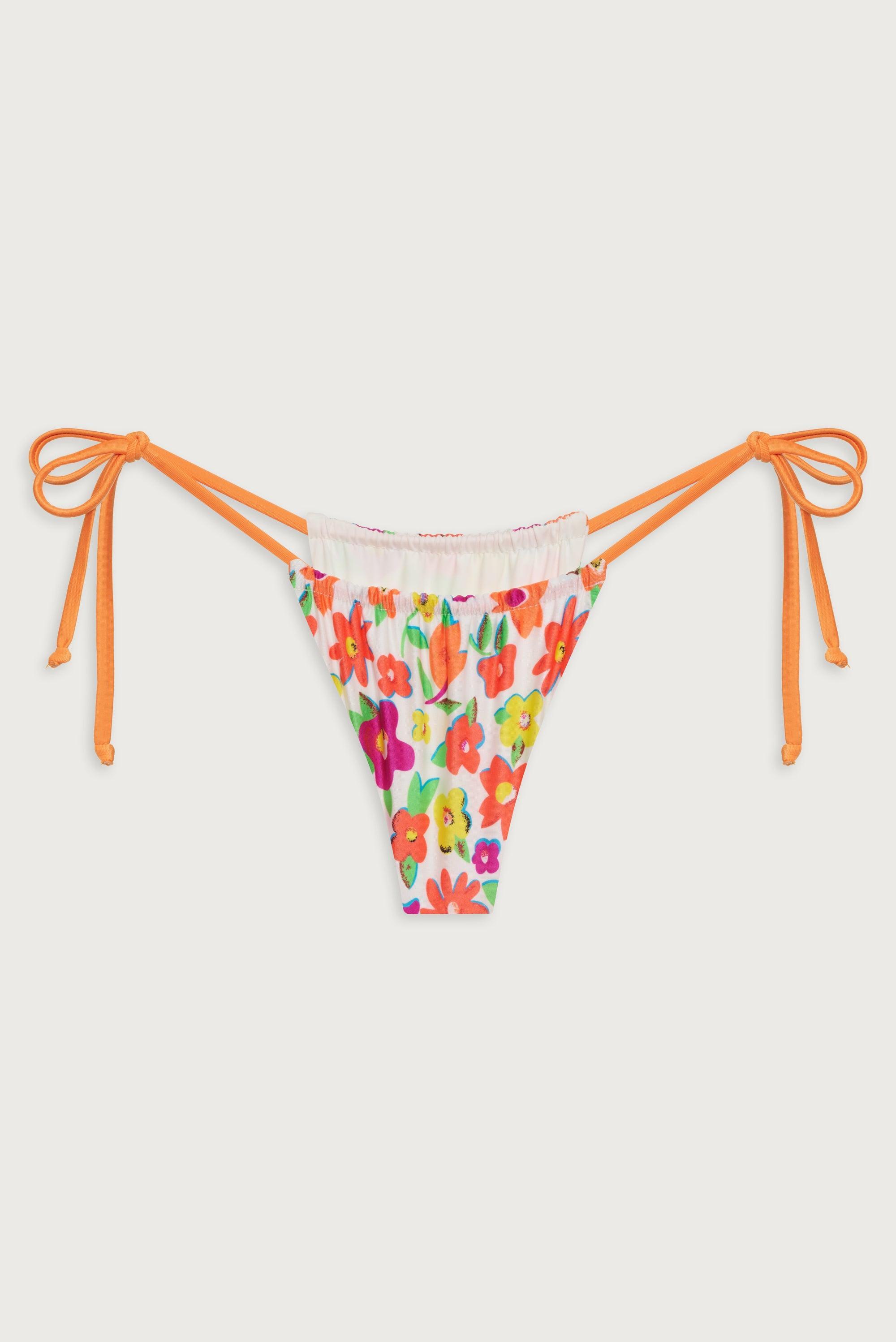 Tia Shine Skimpy Bikini Bottom - French Flowers Product Image