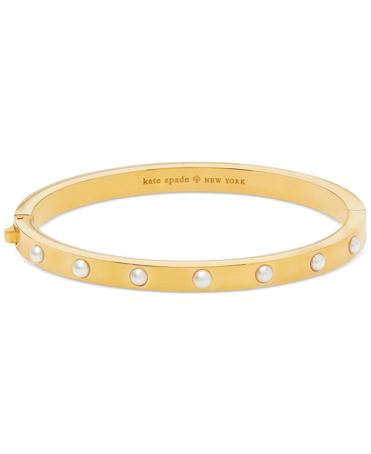 kate spade new york Set in Stone Imitation Pearl Hinged Bangle Bracelet Product Image