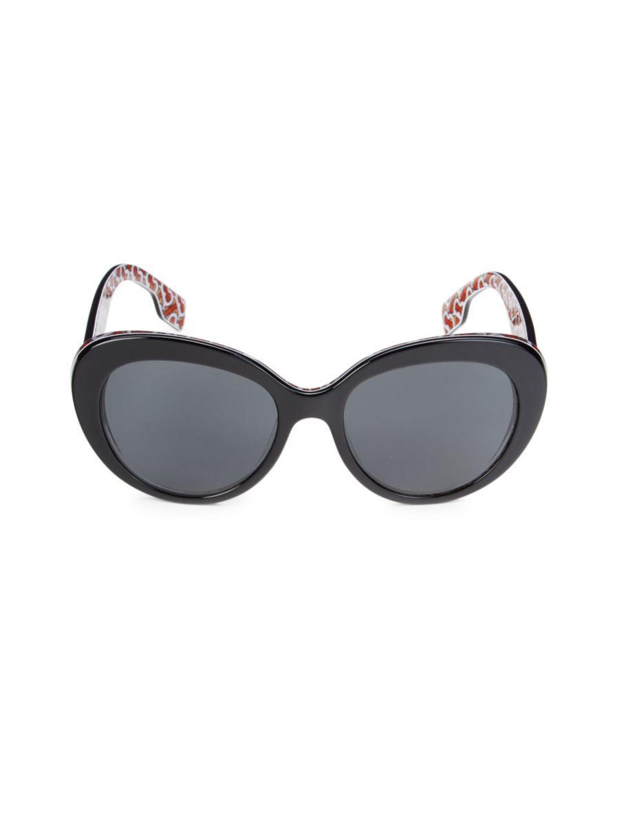 Burberry Womens 54MM Cat Eye Sunglasses - Black Product Image