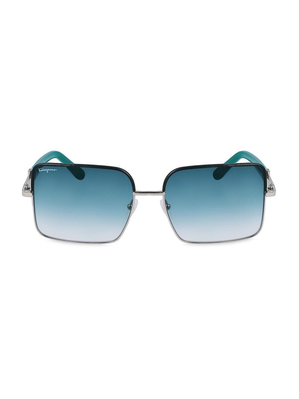 FERRAGAMO 60mm Gradient Rectangular Sunglasses Product Image