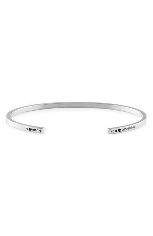 le gramme Mens 7G Sterling Silver Cuff Bracelet Product Image