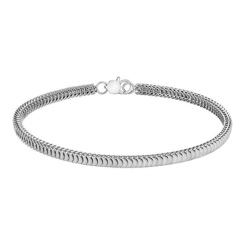 Mens LYNX Stainless Steel 4 mm Cobra Chain Bracelet Product Image