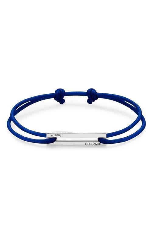 Mens Sterling Silver Navy Cord Bracelet Product Image