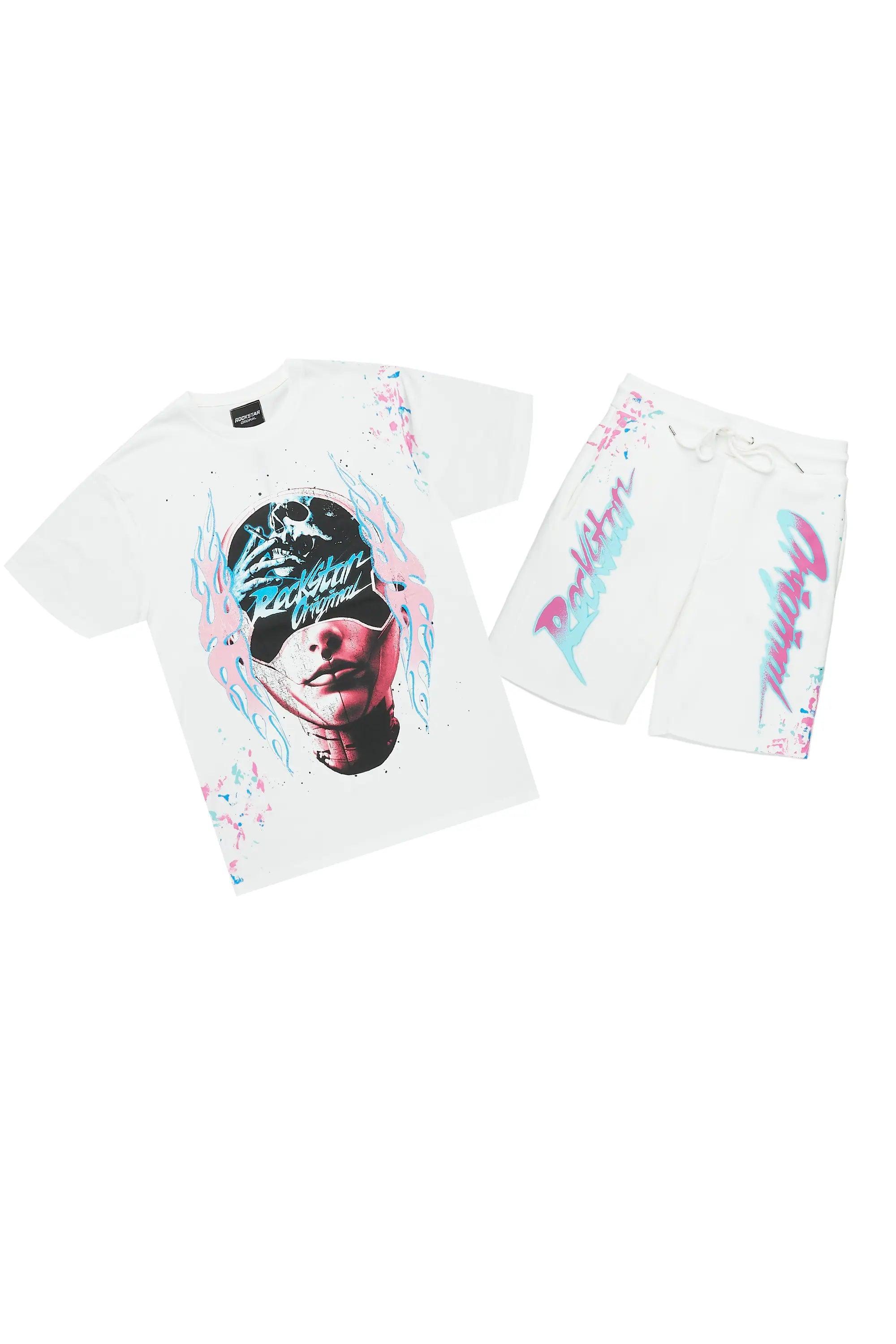 Adriaan White T-Shirt Short Set Male Product Image