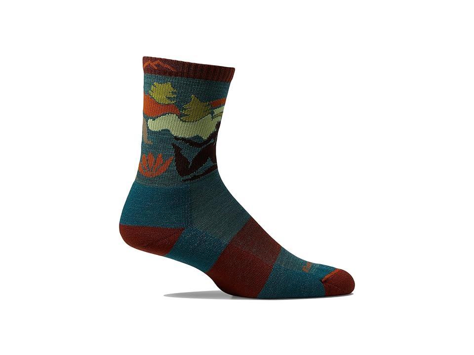 Darn Tough Vermont Trailblazer Micro Crew Lightweight with Cushion (Teal) Women's Crew Cut Socks Shoes Product Image