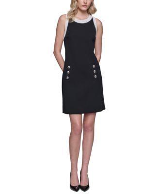 Women's Two-Tone Scuba-Crepe Dress Product Image