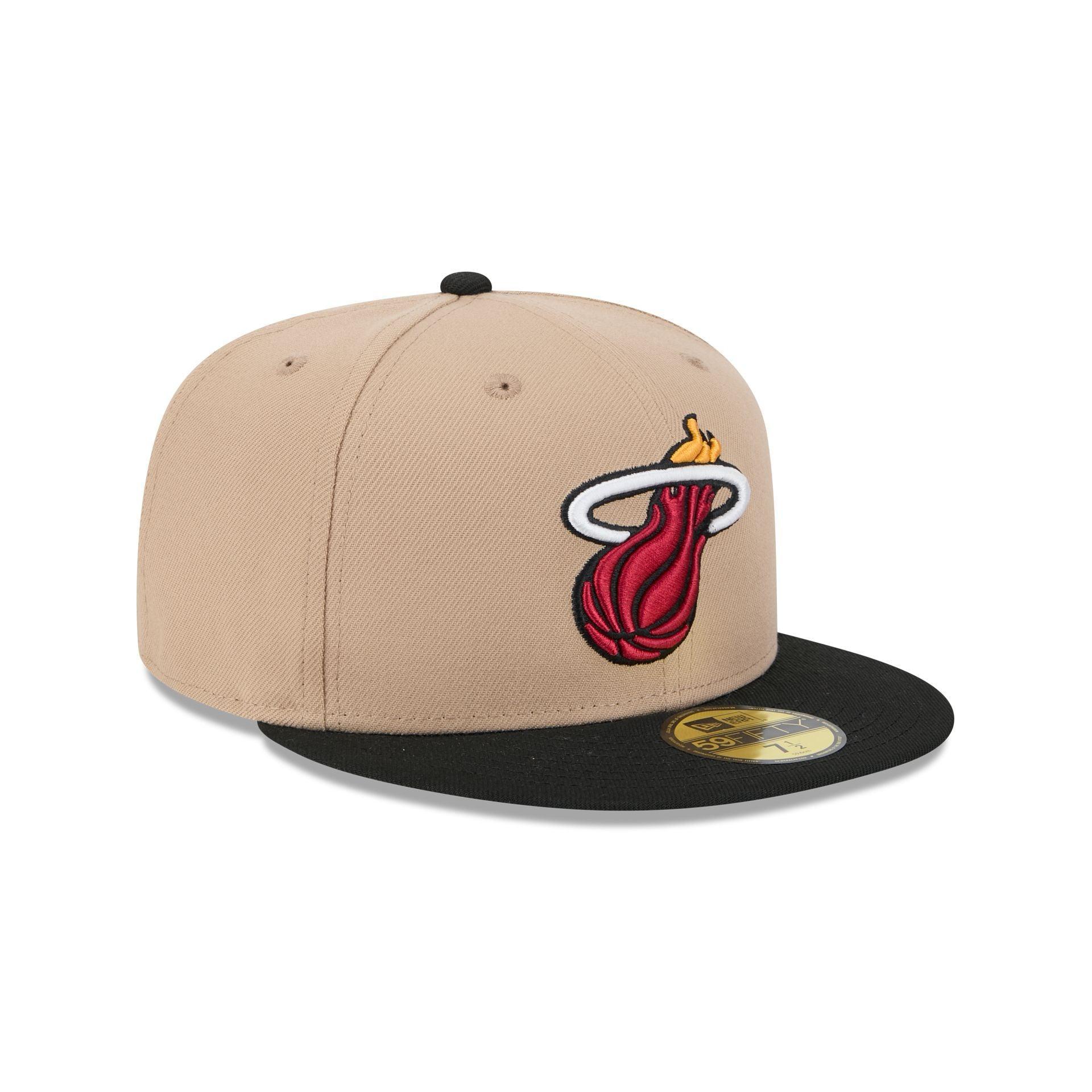 Miami Heat Camel 59FIFTY Fitted Hat Male Product Image