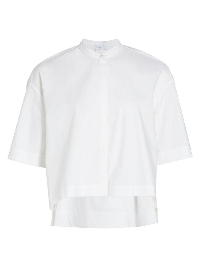 Womens Poplin Cropped Shirt Product Image