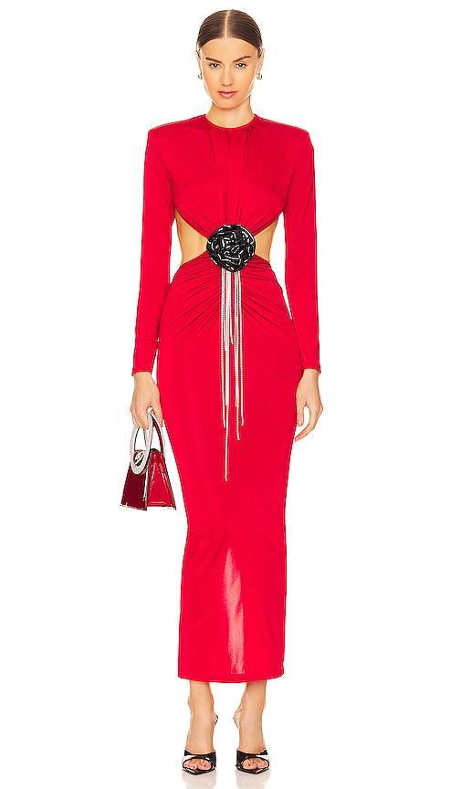 The New Arrivals by Ilkyaz Ozel Thea Dress in Red Product Image