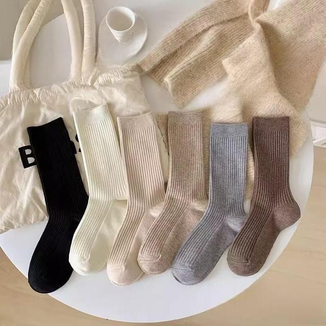 Plain Ribbed Socks Product Image