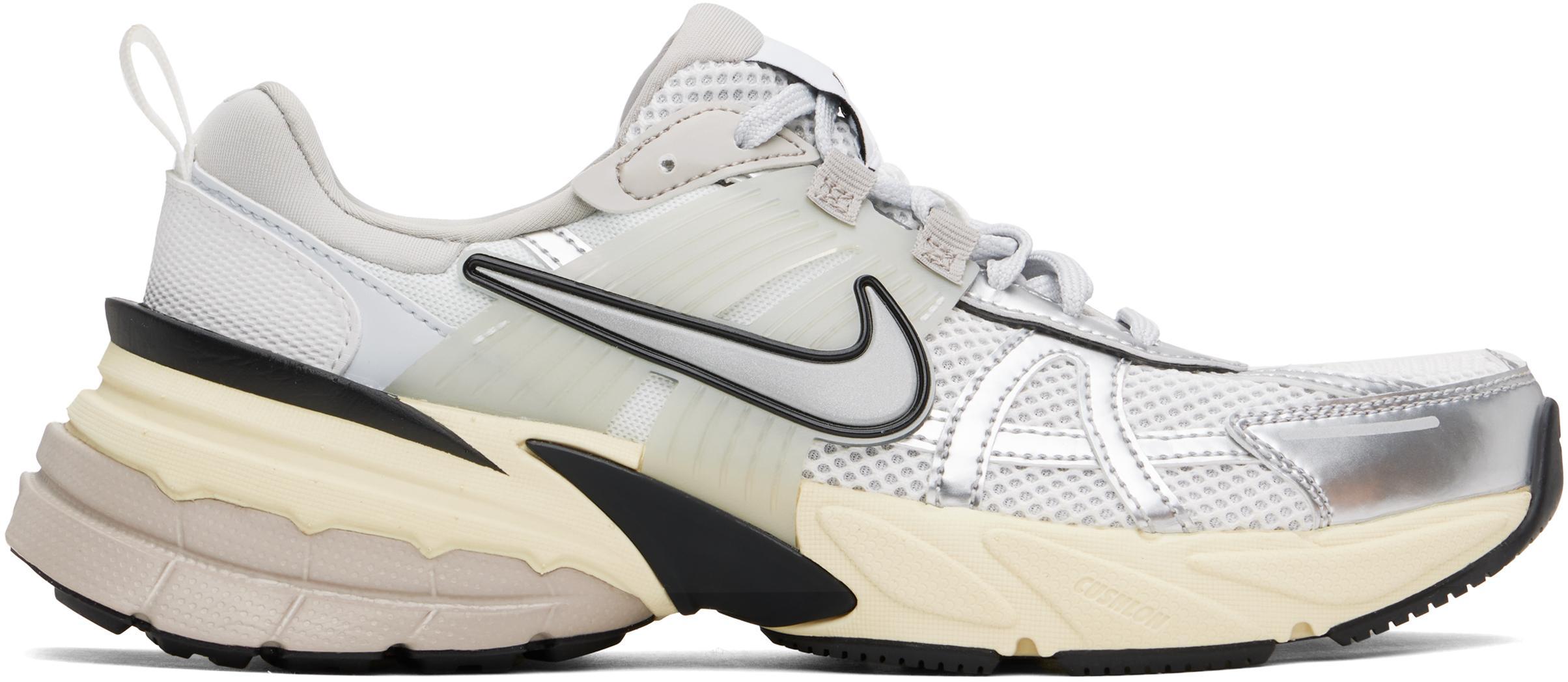 NIKE Wmns V2k Run Sneakers Summit White / Metallic Silver In Pure Platinum/chrome-platinum Tint Product Image