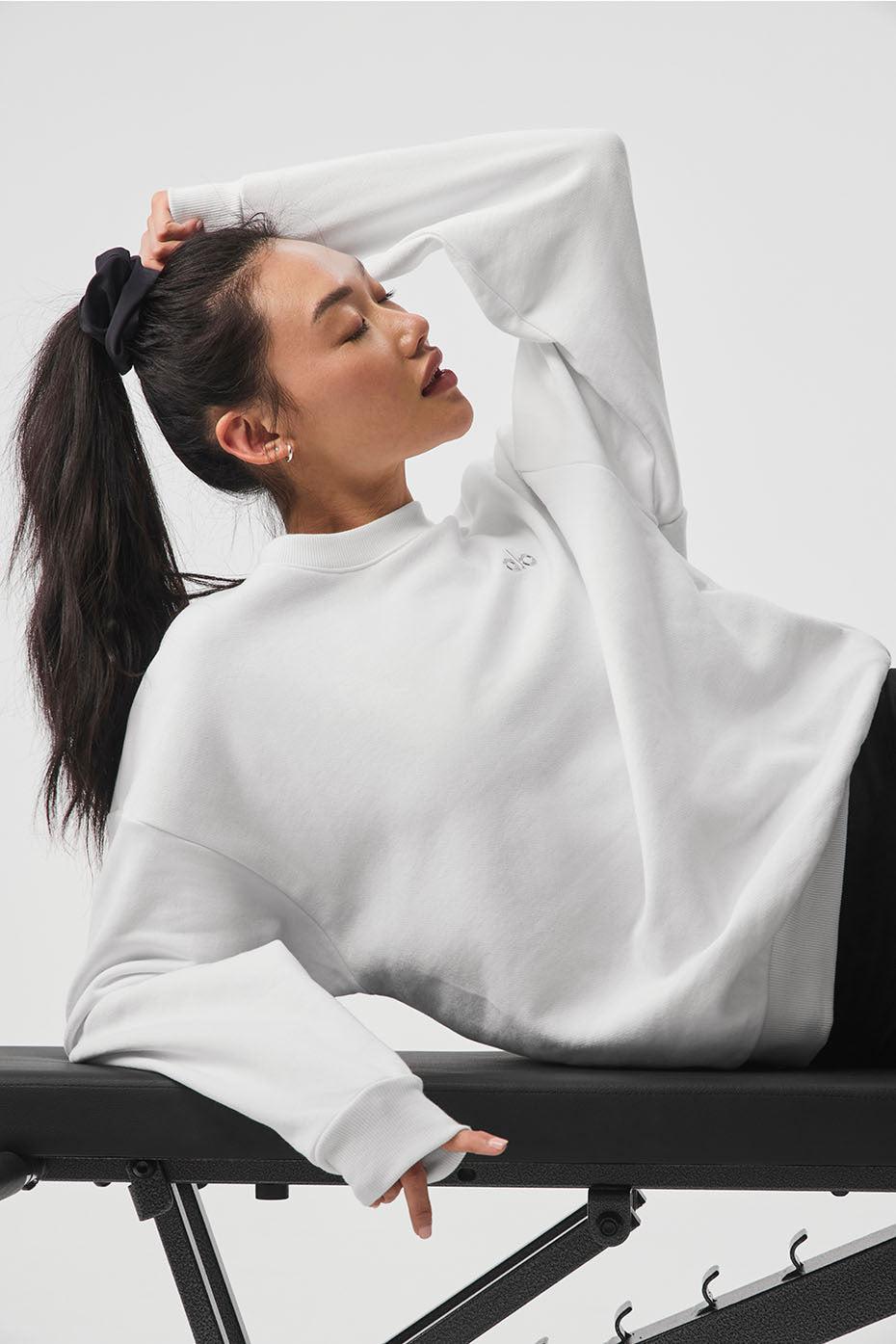 Accolade Crew Neck Pullover - White Product Image