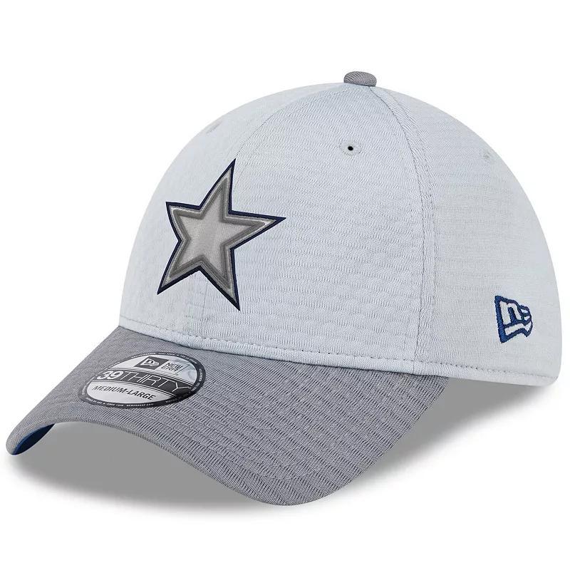 Mens New Era Gray Dallas Cowboys 2024 NFL Training Camp 39THIRTY Flex Hat Product Image