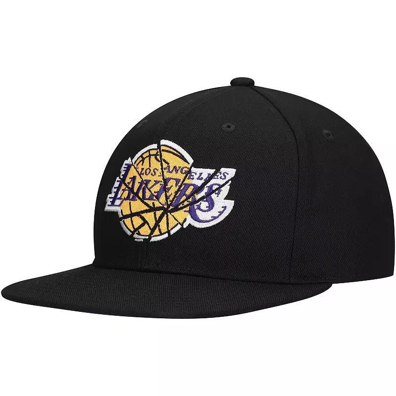 Mens Mitchell & Ness Los Angeles Lakers Shattered Snapback Hat Product Image