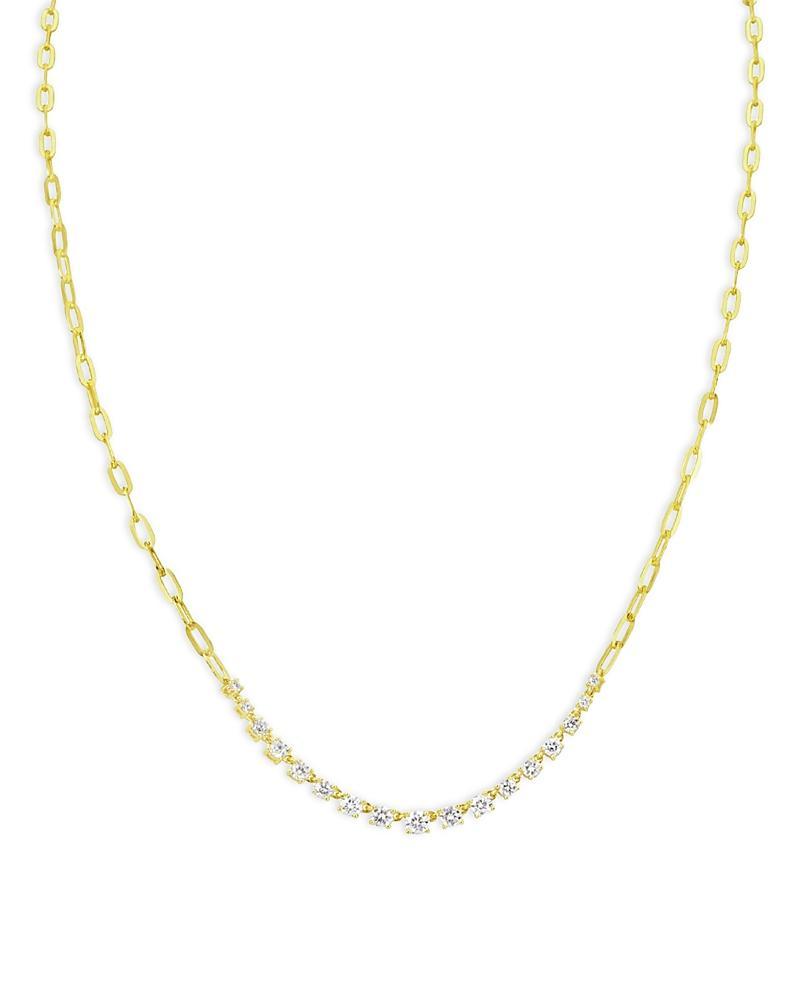 Meira T 14K Yellow Gold Diamond Paperclip Link Collar Necklace, 18 Product Image