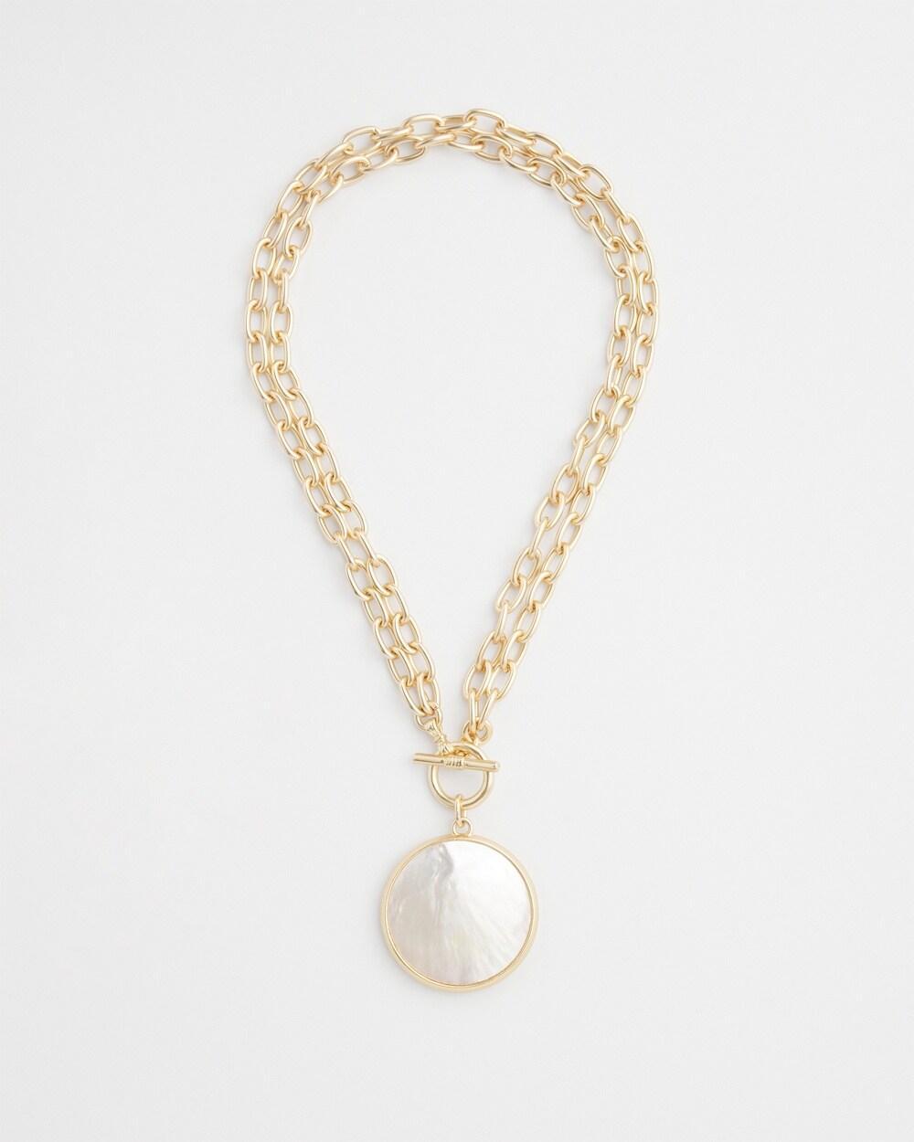 Convertible Shell Pendant Necklace   Chico's - Gold - Women Product Image