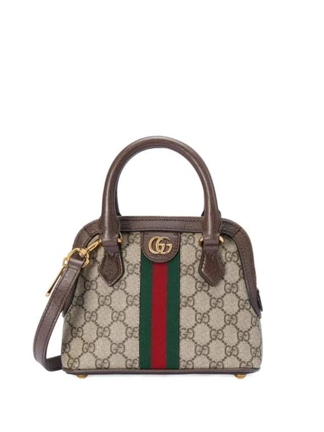 GUCCI Mini Ophidia Gg Supreme Top-handle Bag In Brown Product Image