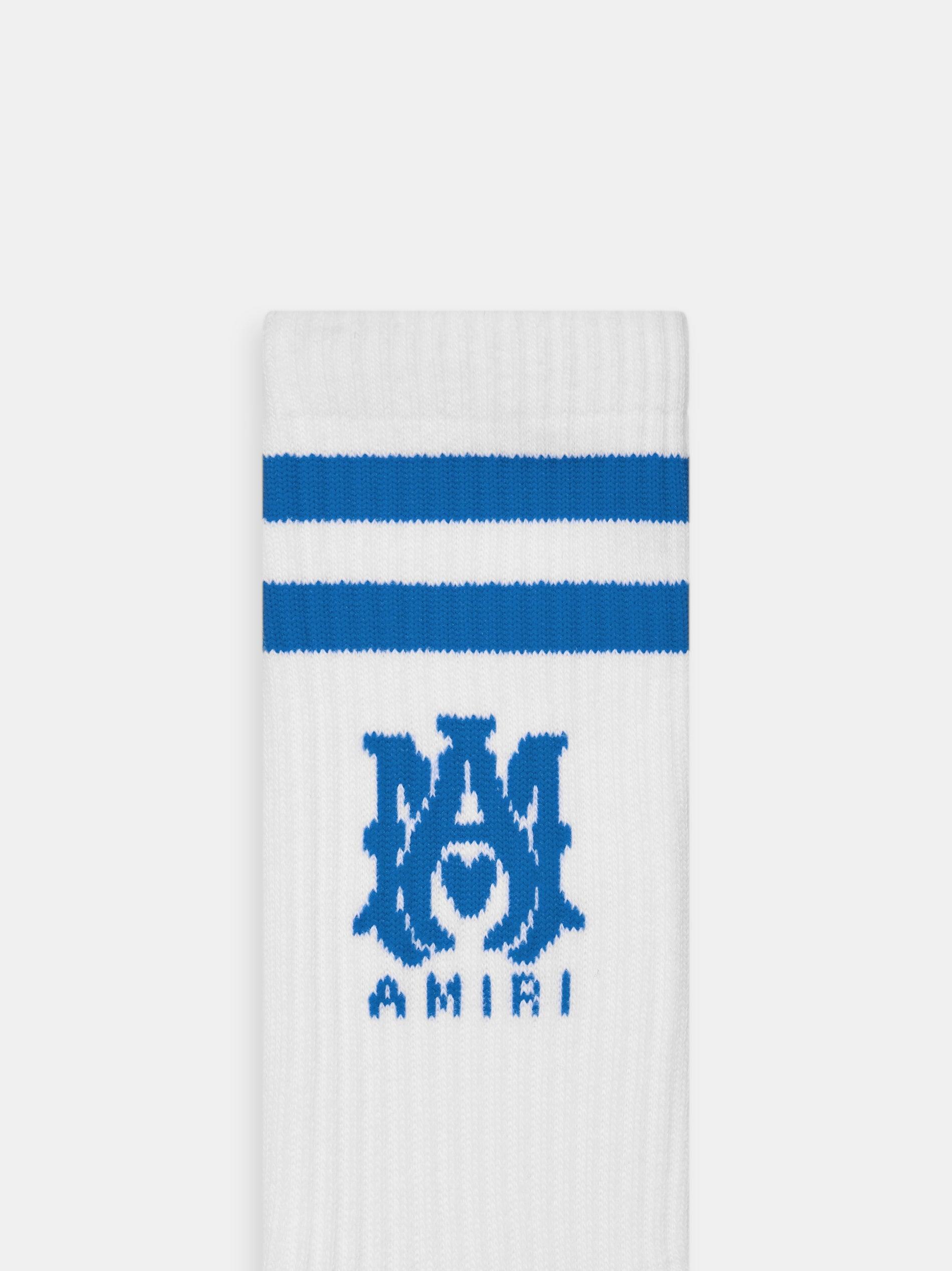 MA STRIPE SOCKS - White Blue Male Product Image