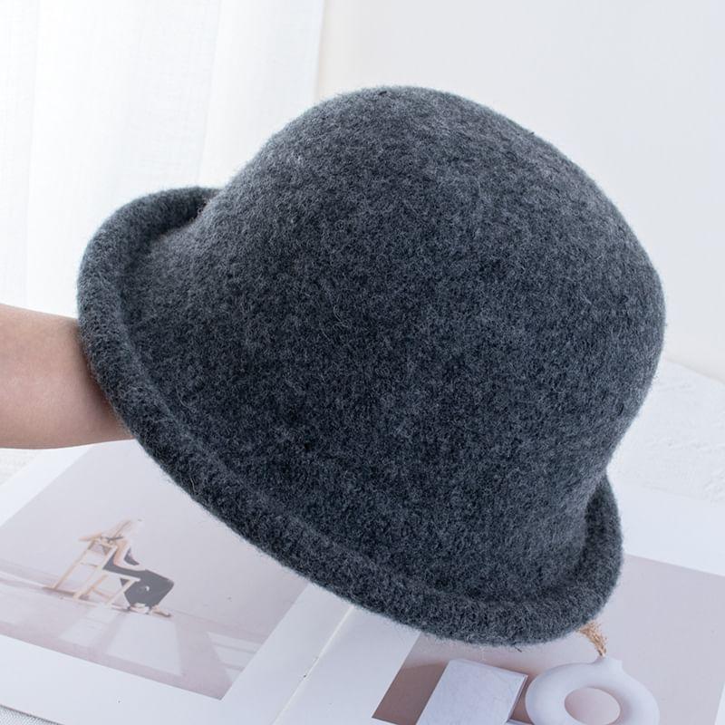 Plain Wool Bucket Hat product image