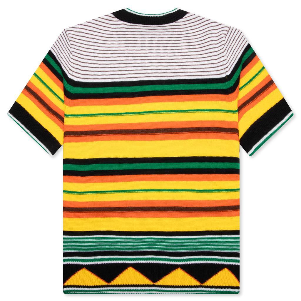 Knitted Wool Striped Tee - Multi Stripe Male Product Image