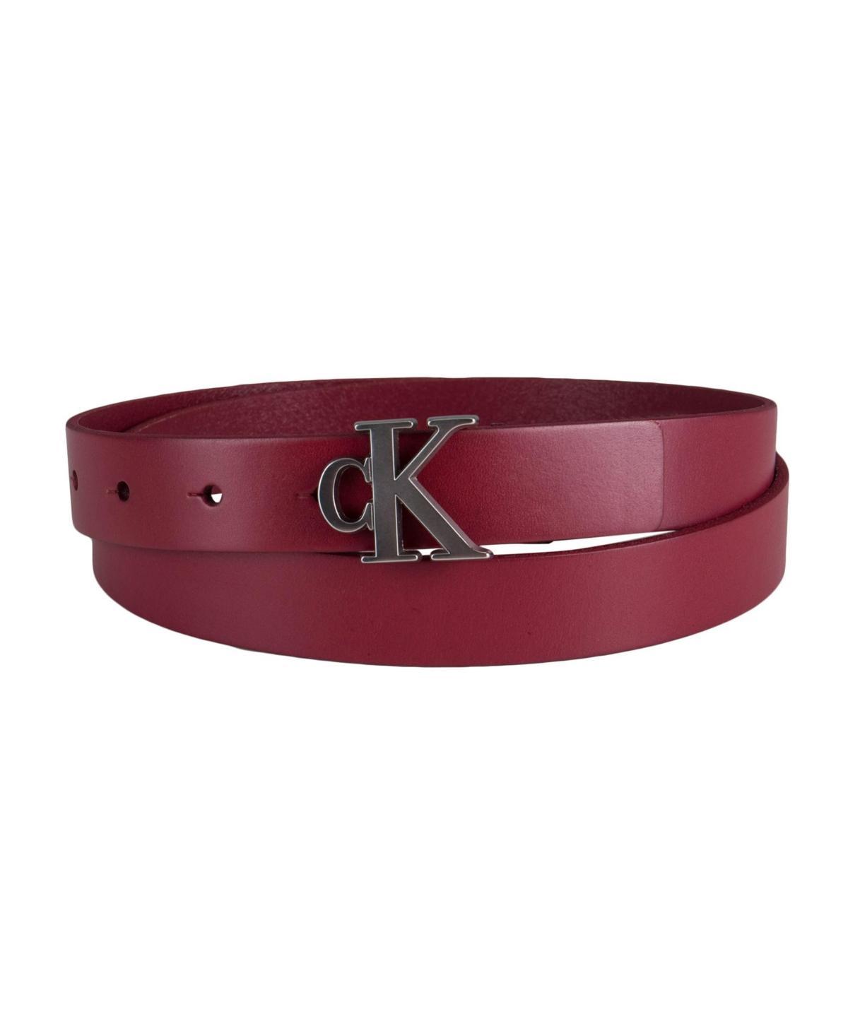 Calvin Klein Womens Ck Monogram Buckle Skinny Belt Product Image