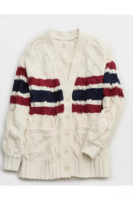 Aerie Oversized Cable Cardigan Women's Product Image