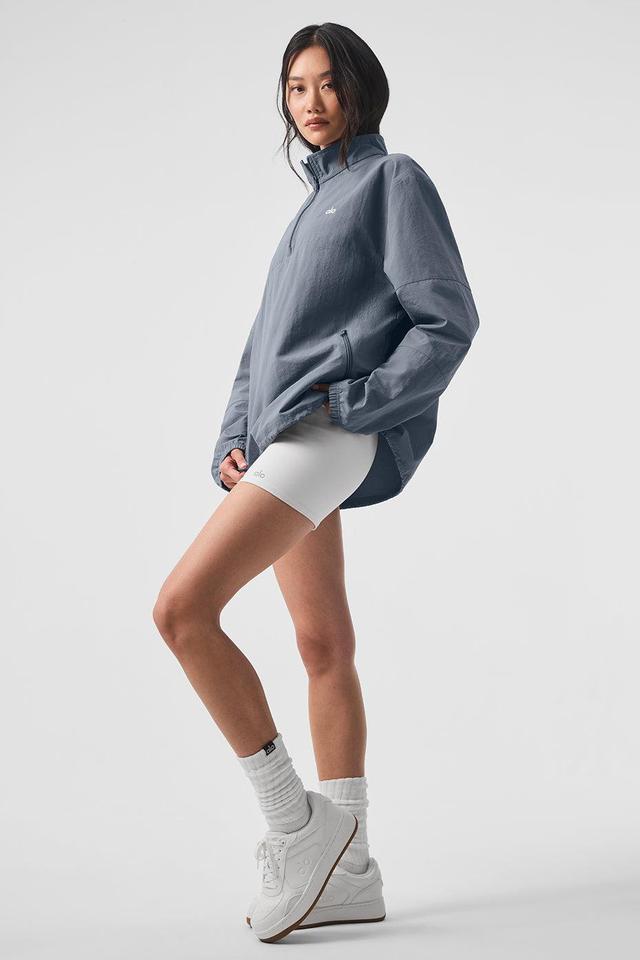 Lightweight Takeaway Track Pullover - Steel Grey Female Product Image