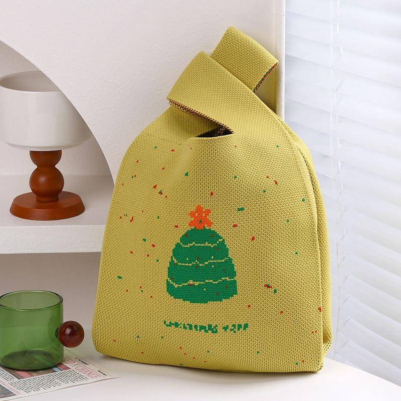 Christmas Print Knit Shopper Bag Product Image